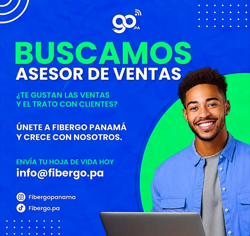 Imagen original de la oferta de ASESOR DE VENTAS en FIBERGO PANAMÁ