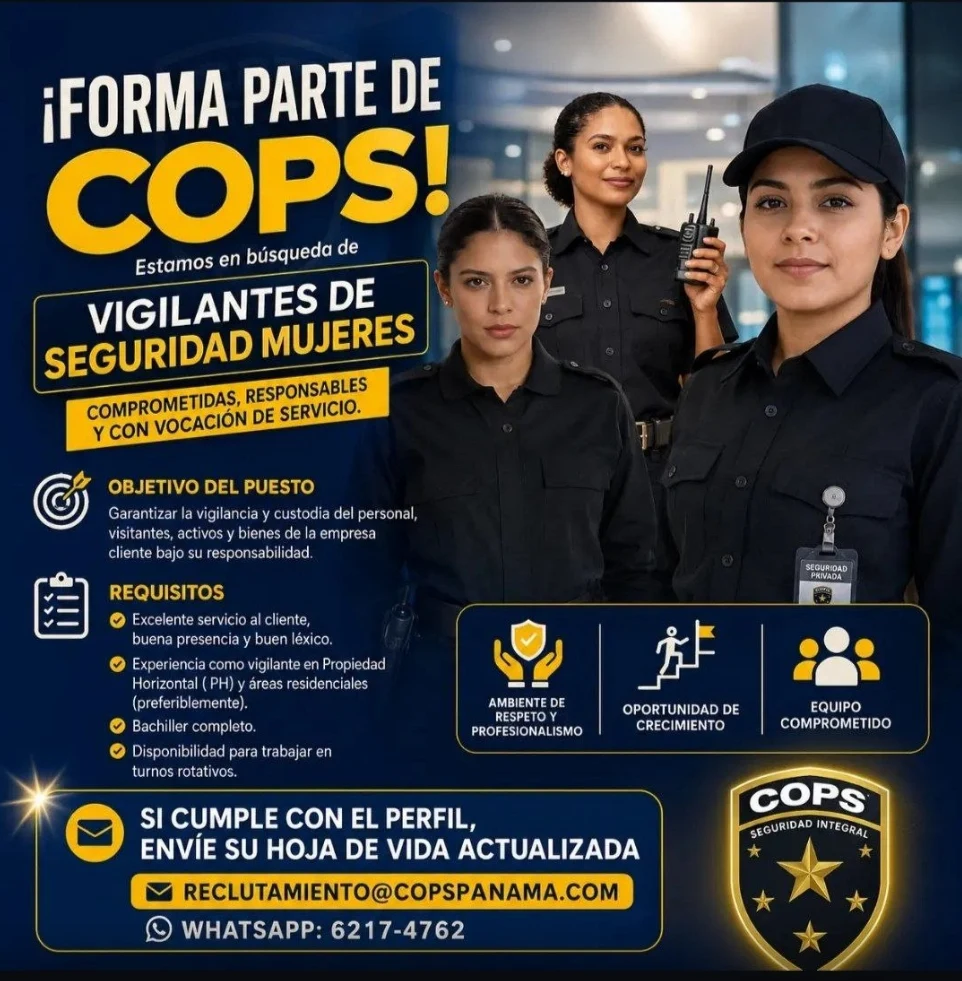 Imagen original de la oferta de Vigilantes de Seguridad Mujeres en COPS Seguridad Integral