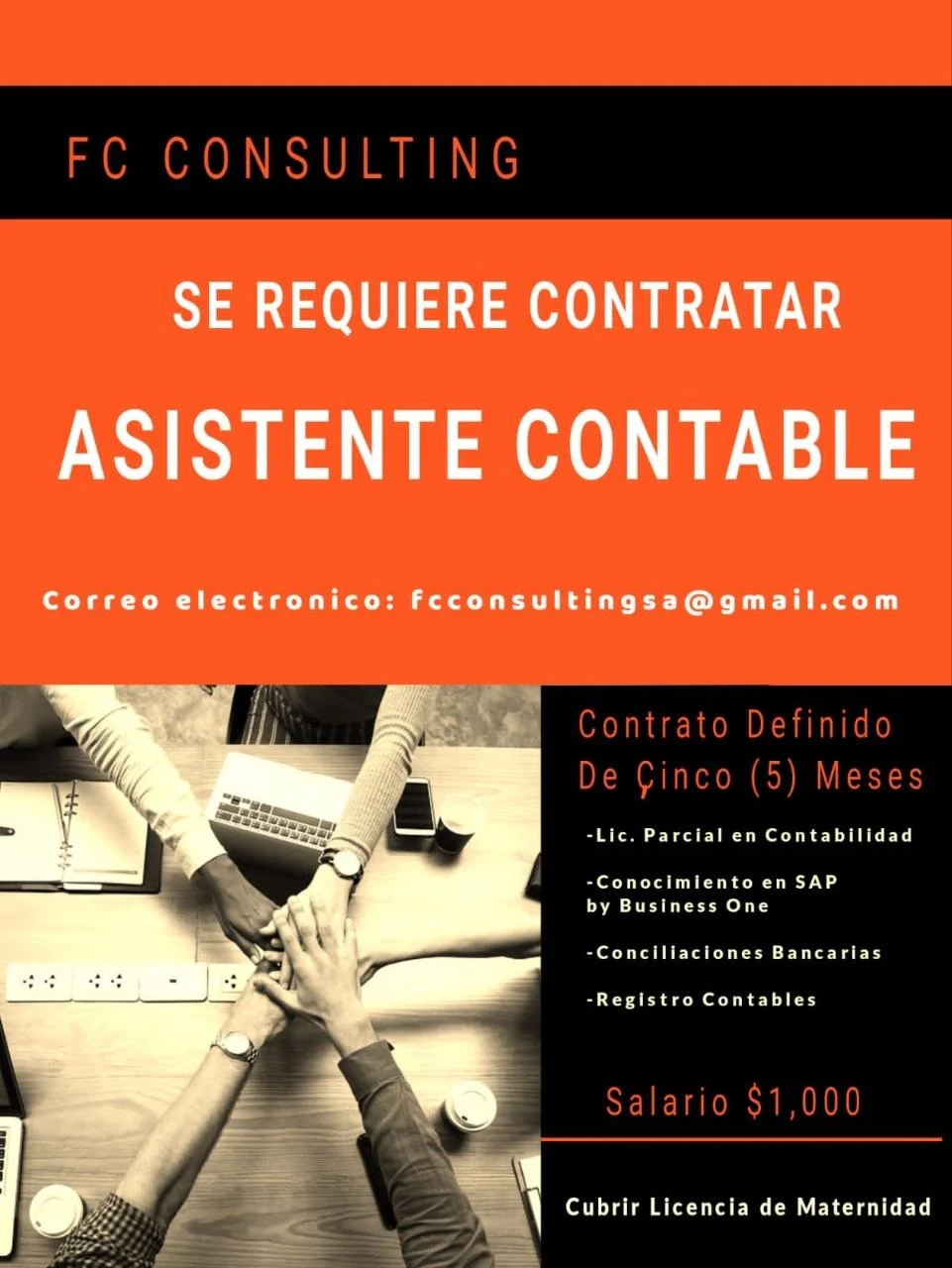 Imagen original de la oferta de ASISTENTE CONTABLE en FC CONSULTING