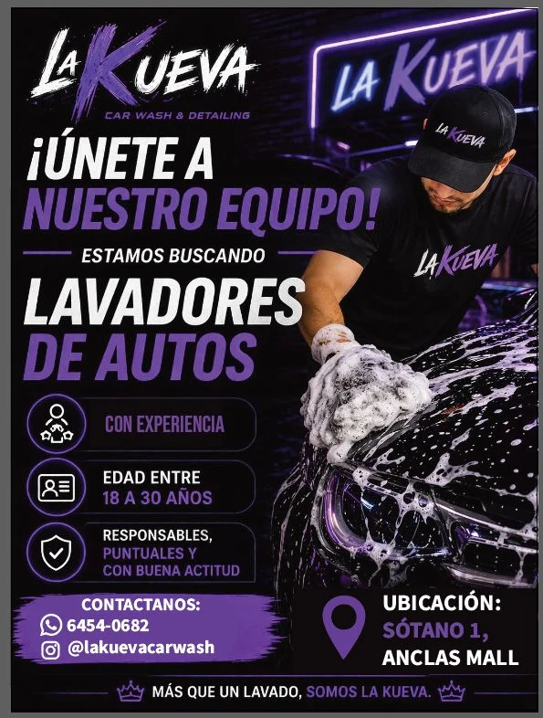 Imagen original de la oferta de Lavadores de autos en La Kueva