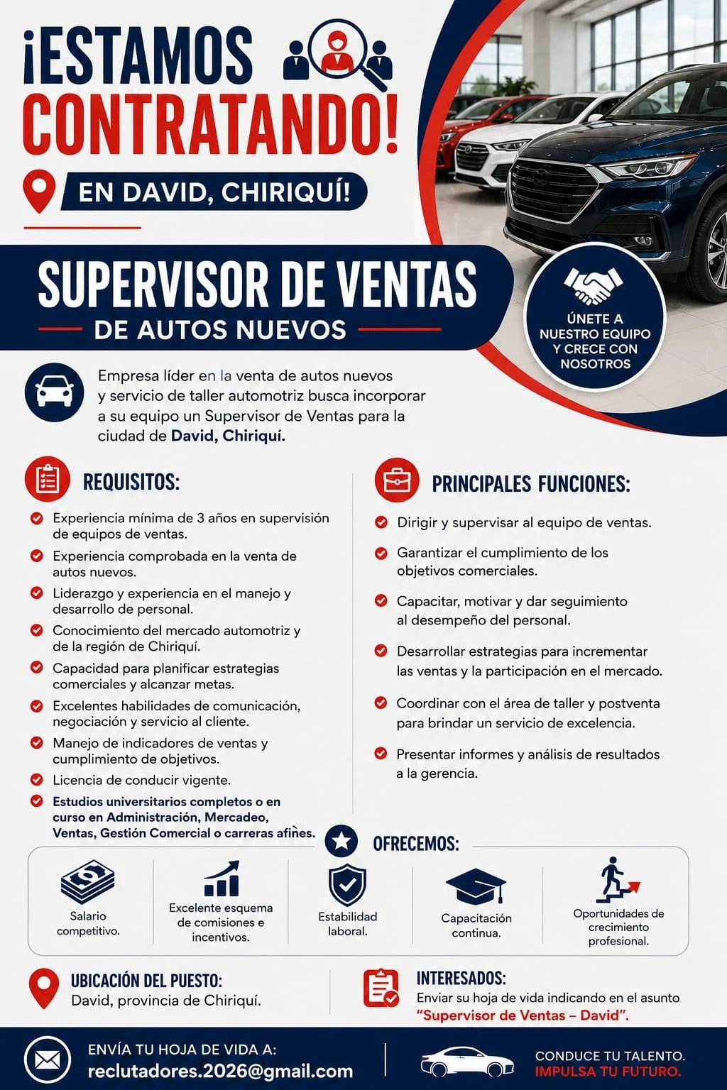 Imagen original de la oferta de Supervisor de Ventas de Autos Nuevos en No Declarada