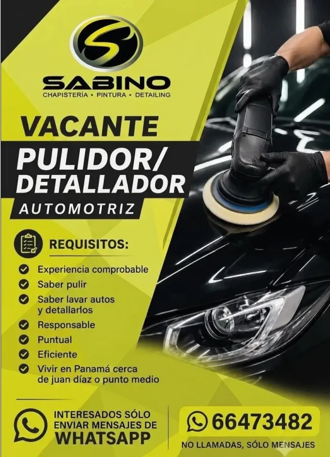 Imagen original de la oferta de PULIDOR/ DETALLADOR AUTOMOTRIZ en SABINO