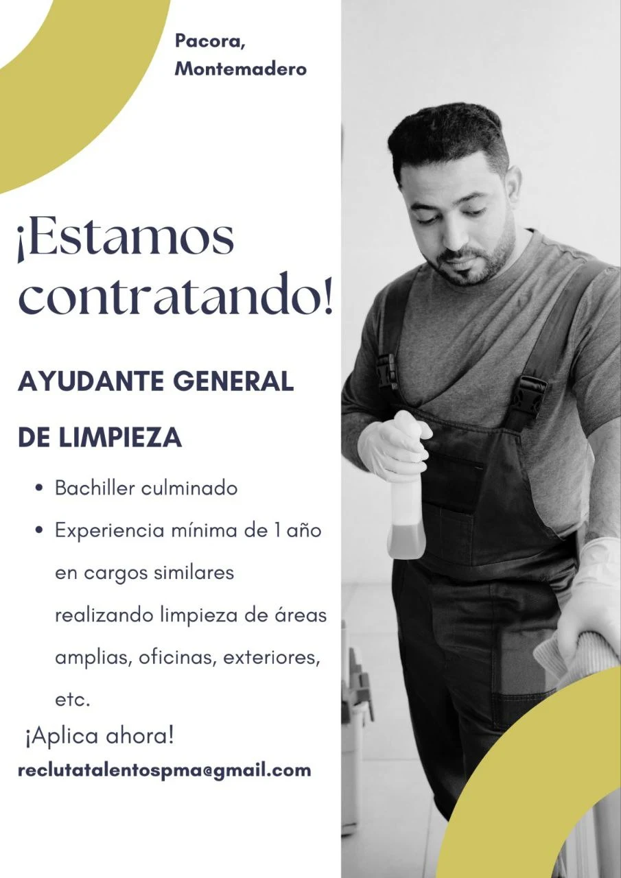 Imagen original de la oferta de AYUDANTE GENERAL DE LIMPIEZA en Empresa no Declarada
