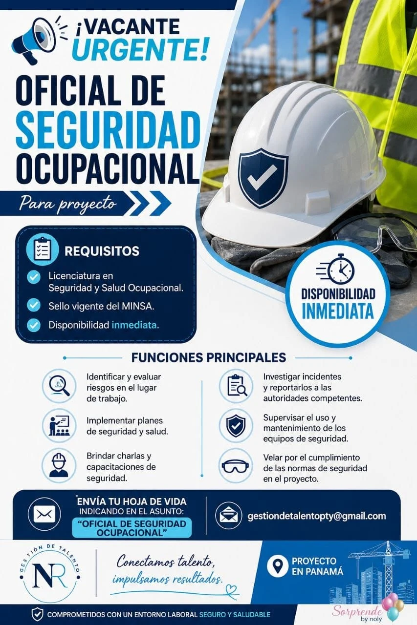 Imagen original de la oferta de OFICIAL DE SEGURIDAD OCUPACIONAL