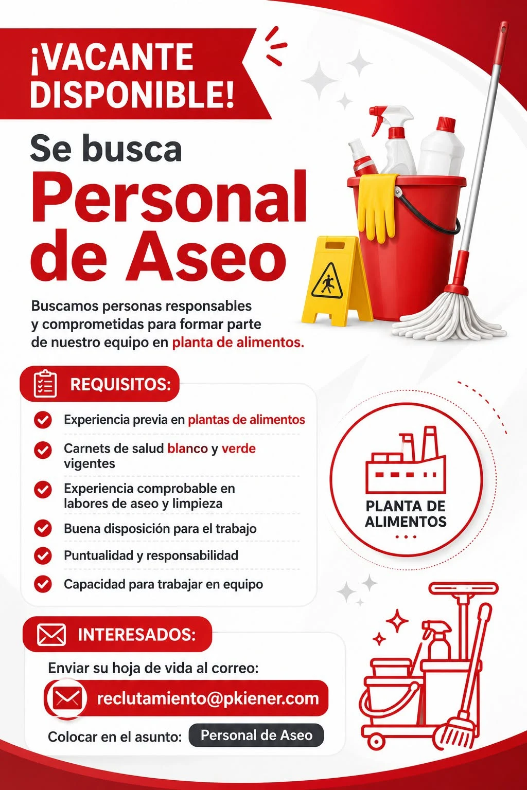 Imagen original de la oferta de Personal de Aseo en Distribuidora Unico