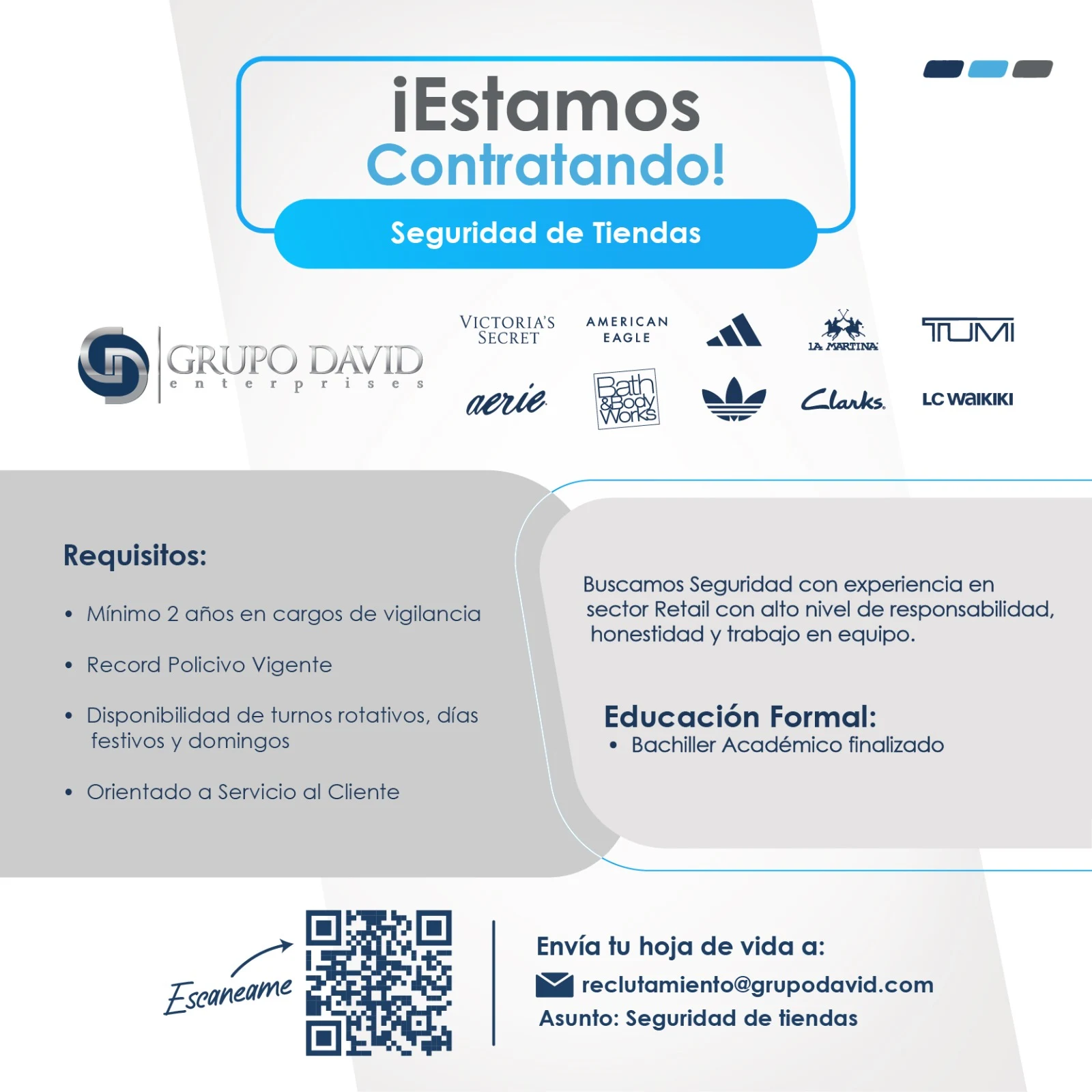 Imagen original de la oferta de Seguridad de Tiendas en GRUPO DAVID enterprises
